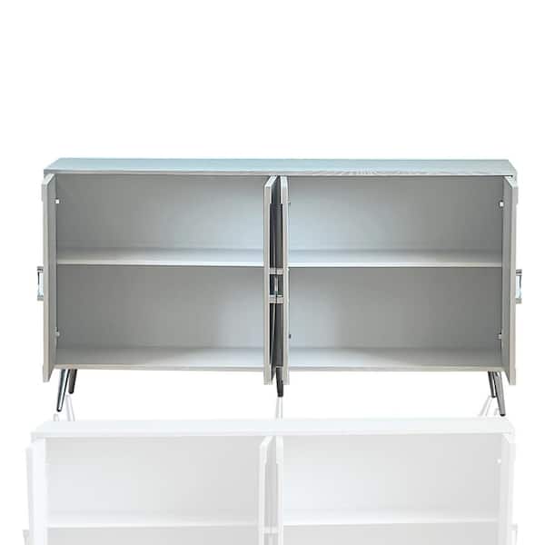 COWLOWN 59.84 in. W x 15.74 in. D x 31 in. H Bathroom Silver Linen Cabinet