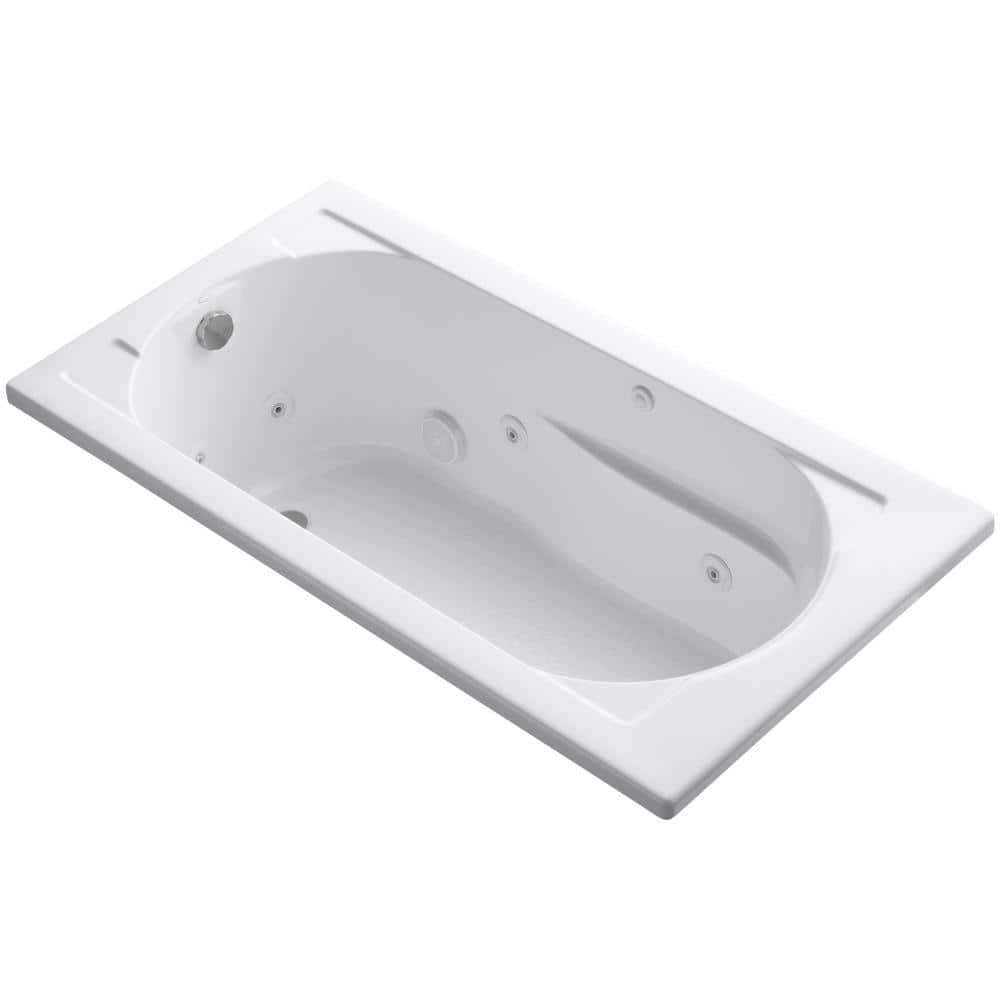 Devonshire 60 in. x 32 in. Acrylic Drop-In Whirlpool Bathtub with Reversibl