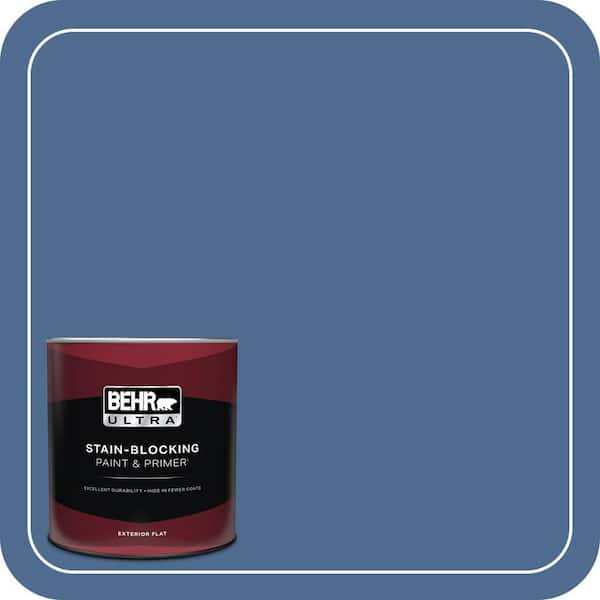 BEHR ULTRA 1 qt. #590D-6 Wickford Bay Flat Exterior Paint & Primer