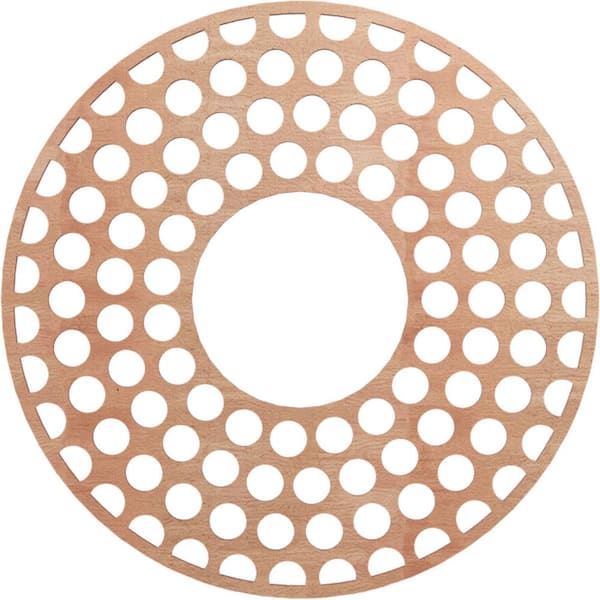 Ekena Millwork 0.375 in. x 26 in. x 26 in. Wood (Cherry) Medallion Moulding