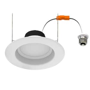 6 in. 10.5-Watt Selectable CCT Integrated LED Recessed Light Deep Smooth Downlight Trim Wet Loc CEC Compliant Dim