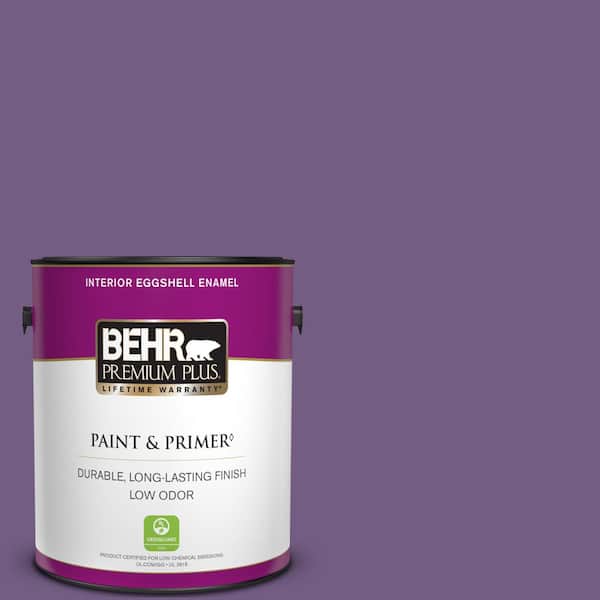 BEHR PREMIUM PLUS 1 gal. #650B-7 Mystical Purple Eggshell Enamel Low Odor Interior Paint & Primer