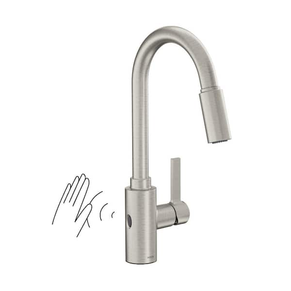 MOEN Genta LX Touchless Single Handle Pull Down Sprayer Kitchen Faucet with MotionSense Wave in Spot Resist Stainless
