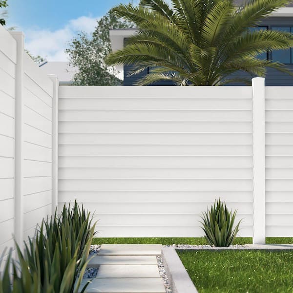 新品　KV1165 　XLサイズ  dot オフホワイト Barrette Outdoor Living Louvered 6 in. x 6 in. White Vinyl New