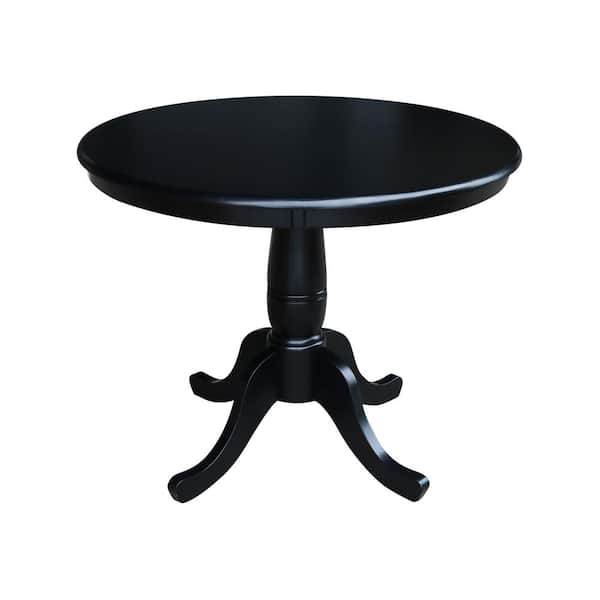 International Concepts Black Solid Wood Dining Table