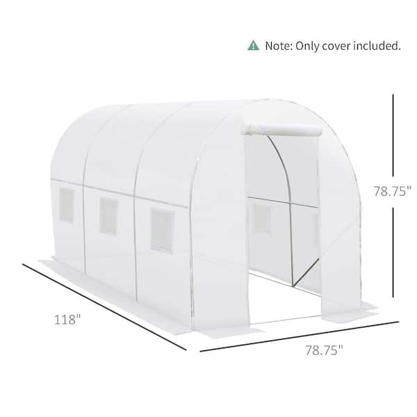 Outsunny 118 in. x 78.75 in. x 78.75 in. White Replacement