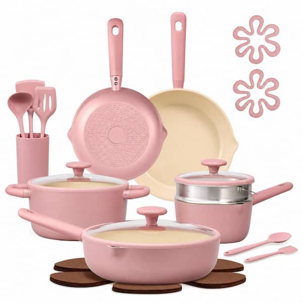 21-Piece Aluminum Cookware Set with Lids, Nonstick Pots and Pans Set, Induction Cookware, Non Toxic, PFAS and PTFE Free