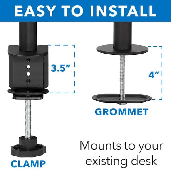 送料無料 Mount-It Height Monitor Spring Quick Desk Mount Adjustable Releas  Three Arm