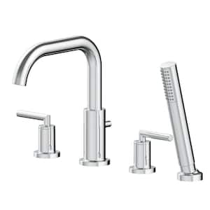 Contento 2-Handle Deck Mount Roman Tub Filler in Chrome