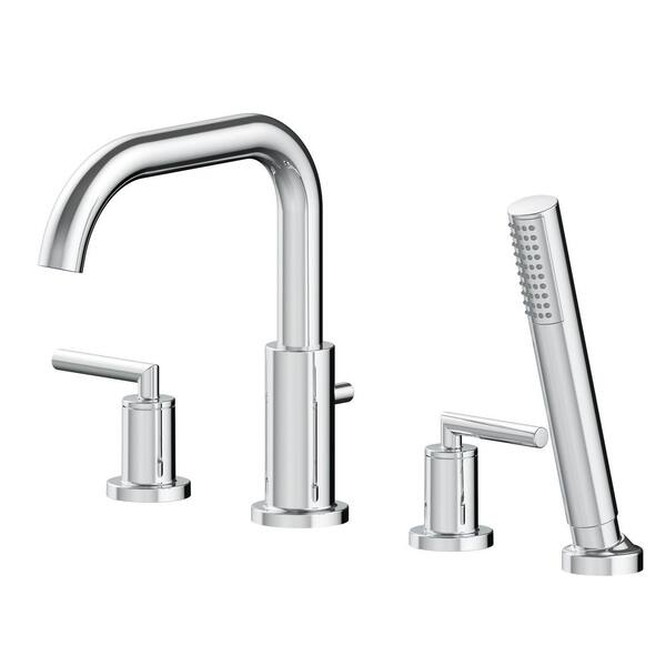 JACUZZI Contento 2-Handle Deck Mount Roman Tub Filler in Chrome