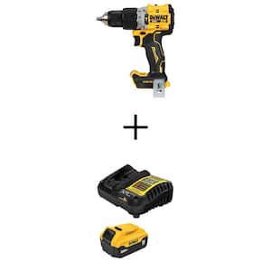 20V Lithium-Ion Compact Cordless 1/2 in. Hammer Drill with 20V MAX XR 5 Ah Battery Pack and Charger