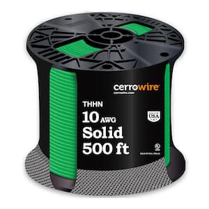 500 ft. 10 Gauge Green Solid Copper THHN Wire