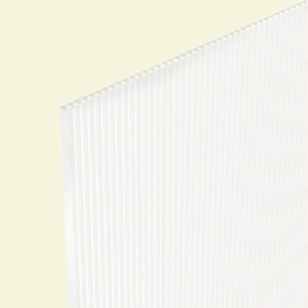 PLASKOLITE 0.157-in T x 48-in W x 96-in L White Corrugated Plastic