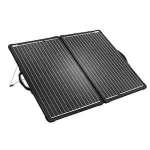 100-Watt Monocrystalline Portable Off Grid Solar Panel Kit, Foldable Briefcase with Waterproof LCD Charge Controller