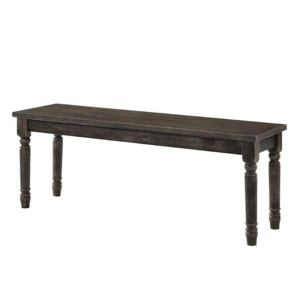 Acme Furniture Claudia II Weathered Gray Bench 47 in. L x 14 in. D x 18 in. H