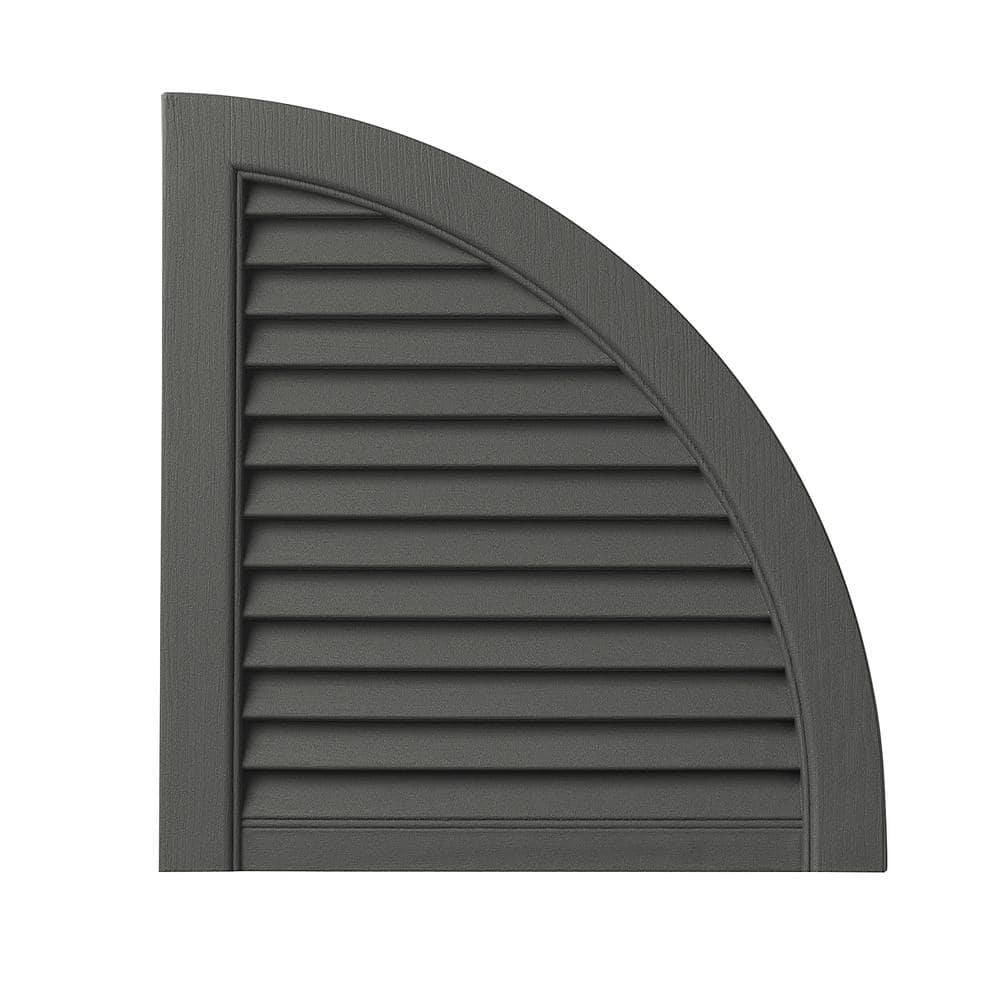 15 in. x 16 in. Polypropylene Open Louvered Design in Spanish Moss Arch Shutter Tops Pair price history on PriceWatchPro