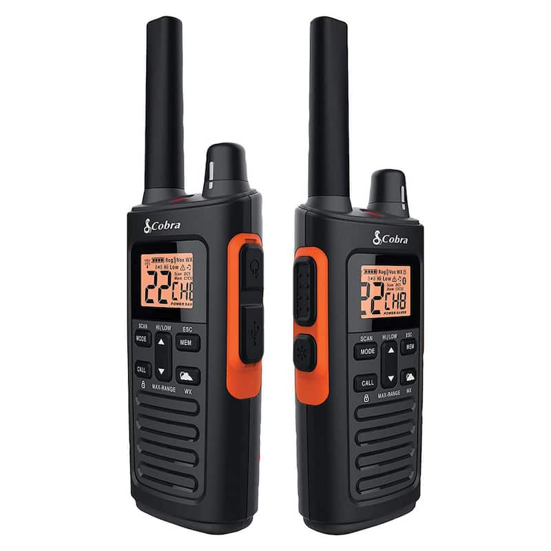 38-Mile-Range Waterproof 2-Way Radio, 2 Pack