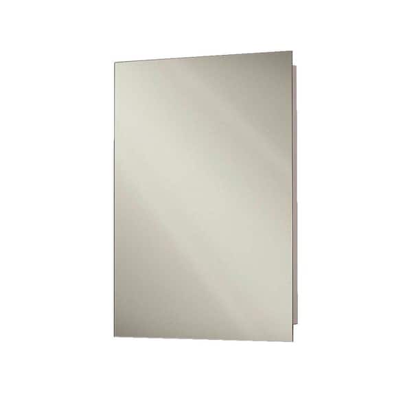 JENSEN Focus 16 in. W x 26 in. H x 4-1/2 in. D Frameless Recessed Bathroom Medicine Cabinet with Polished Edge Mirror in White