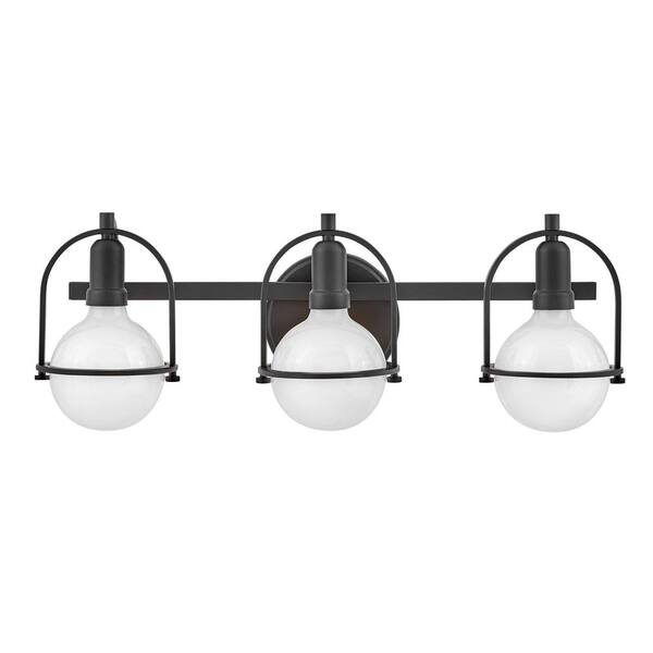 HINKLEY - Somerset 25.0 in. 3-Light Black Shade-Free Vanity Light