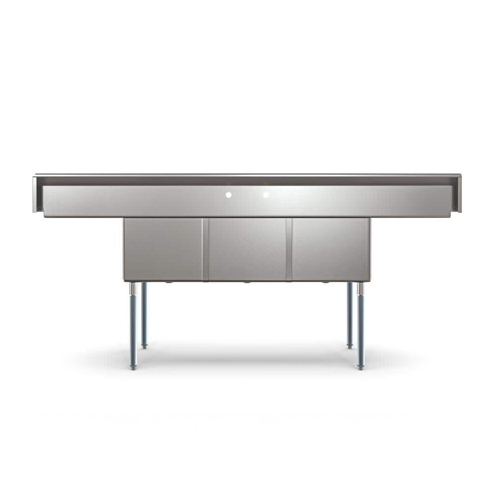 90'' Stainless Steel Triple Bowl Commercial Kitchen Sink