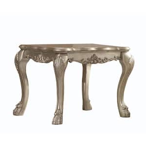 Dresden 28 in. Gold Patina and Bone Short Other Wood End Table