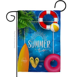 13 in. x 18.5 in. Summer Chilling Garden Flag Double-Sided Summer Decorative Vertical Flags