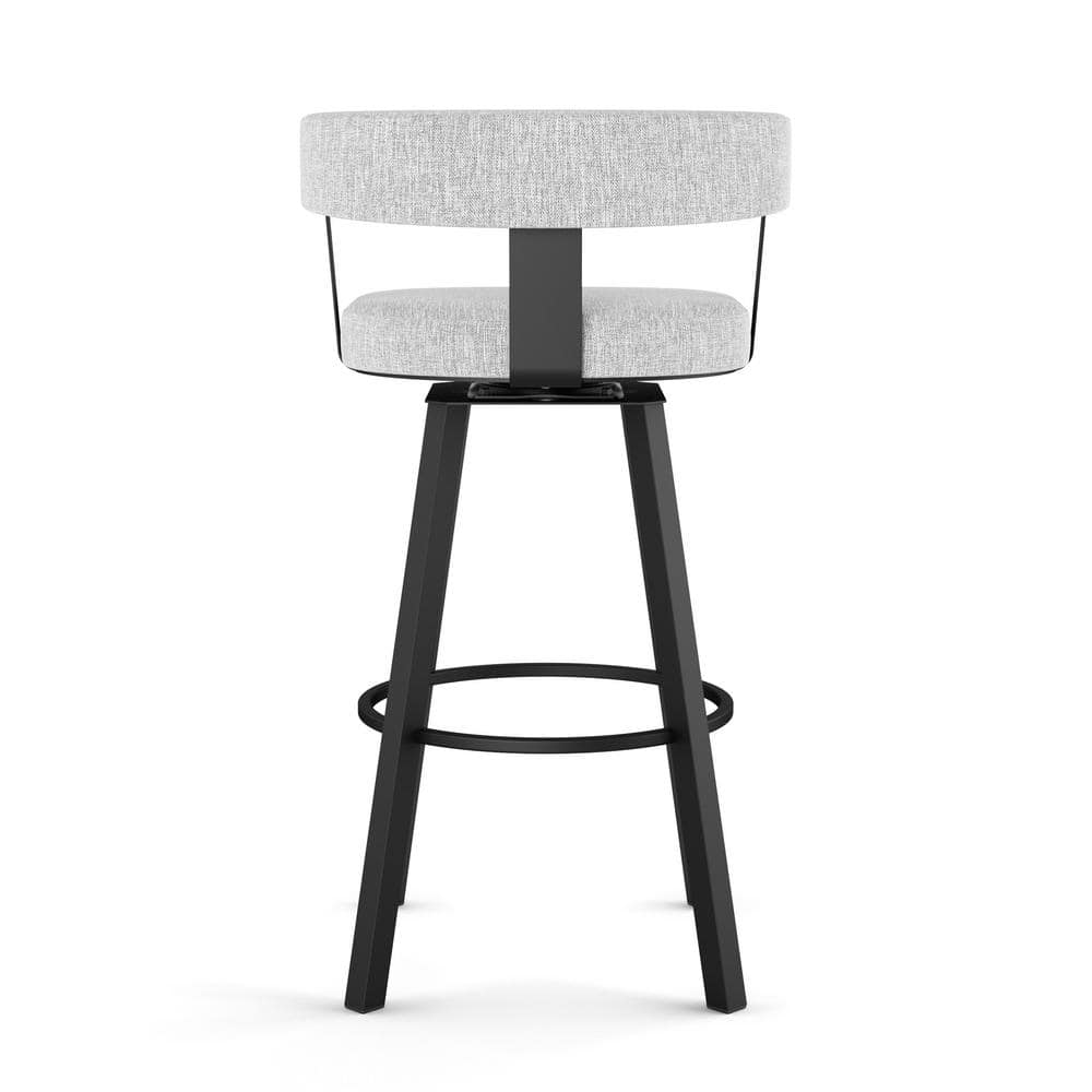 Urban Swivel Counter Stool in Grey White and Black Metal