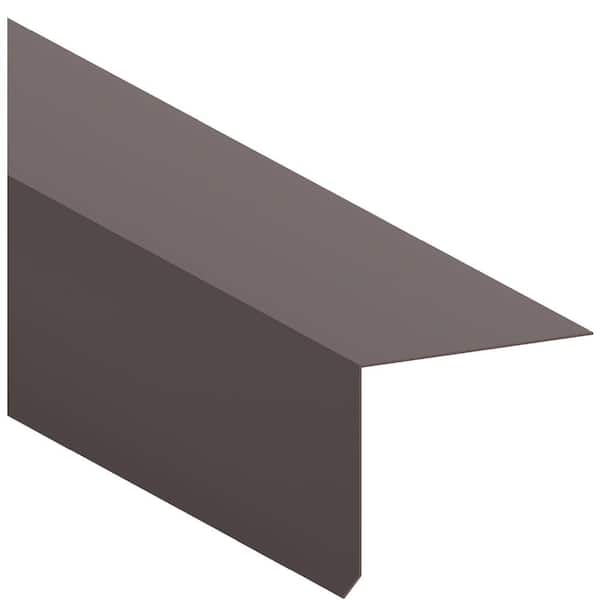 Gibraltar Building Products 2 in. x 2 in. x 10 ft. Galvanized Steel Eave Drip Flashing in Brown