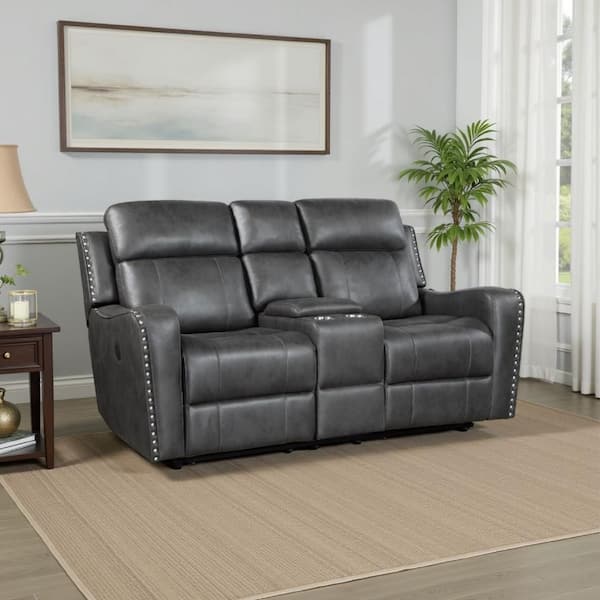Gimo Dark Gray Microfiber Standard Recliner