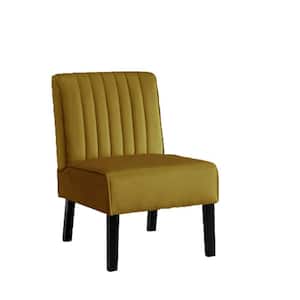 Evans Yellow Velvet Accent Chair (Set of 2)