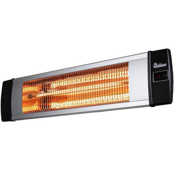 DR-238S Carbon Infrared Outdoor Heater for Restaurant, Patio, Backyard, Garage, and Decks, Silver