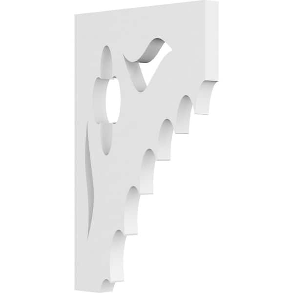 Ekena Millwork 5/8 in. W x 8 in. H x 5 in. D PVC Athens Bracket