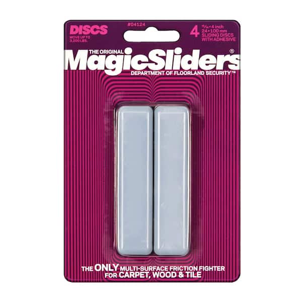 Unbranded 4 in. x 15/16 in. Rectangle Magic Sliders (4-Pack)