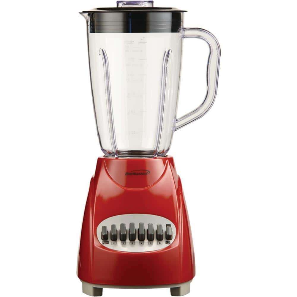 Brentwood 50-oz. 12-Speed Red Electric Blender with Plastic Jar 98586545M -  The Home Depot