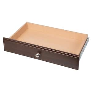 4 in. H x 24 in. W Brown Wood Drawer