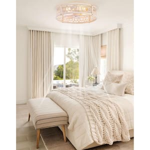 HINNIXY 20 in White Ceiling Fans with Lights Remote/APP control 6