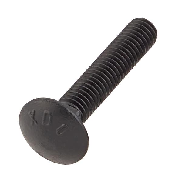 3/8 in.-16 x 2 in. Black Deck Exterior Carriage Bolt (25-Pack)