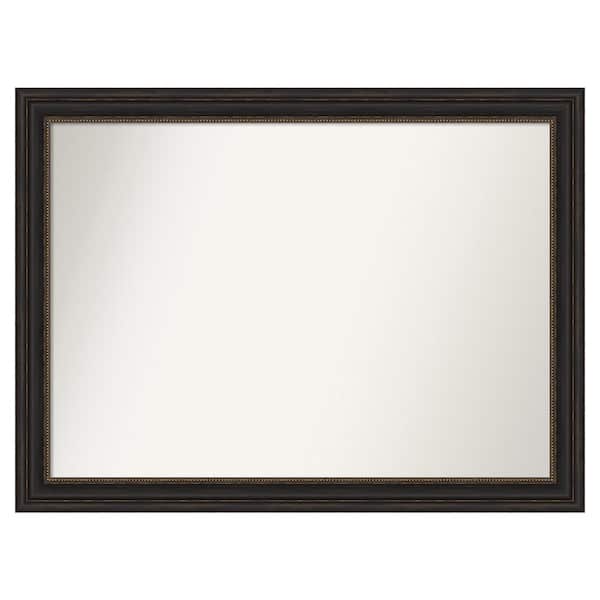 Amanti Art Accent Bronze 47 in. x 35 in. Custom Non-Beveled Polystyrene Antique Framed Bathroom Vanity Wall Mirror