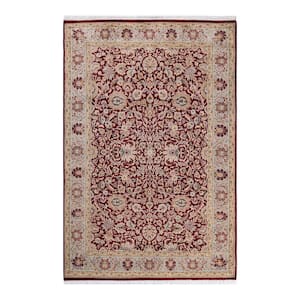 One-of-a-Kind Traditional Red 4 ft. x 6 ft. Hand Knotted Oriental Area Rug