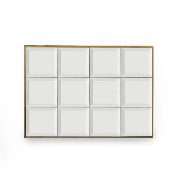 Noble House Medium Rectangle Bronze Modern Mirror (24.03 in. H x 35.43 in. W)
