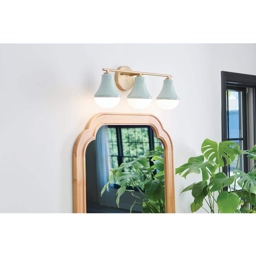 LARK Haddie 24.0 in. 3 Light Seafoam Vanity Light 85513SF - The