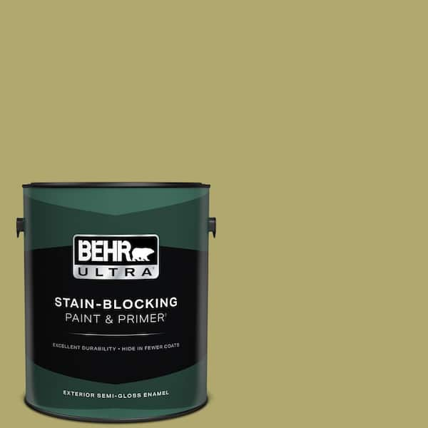 BEHR ULTRA 1 gal. #PPU9-05 Natchez Moss Semi-Gloss Enamel Exterior Paint & Primer