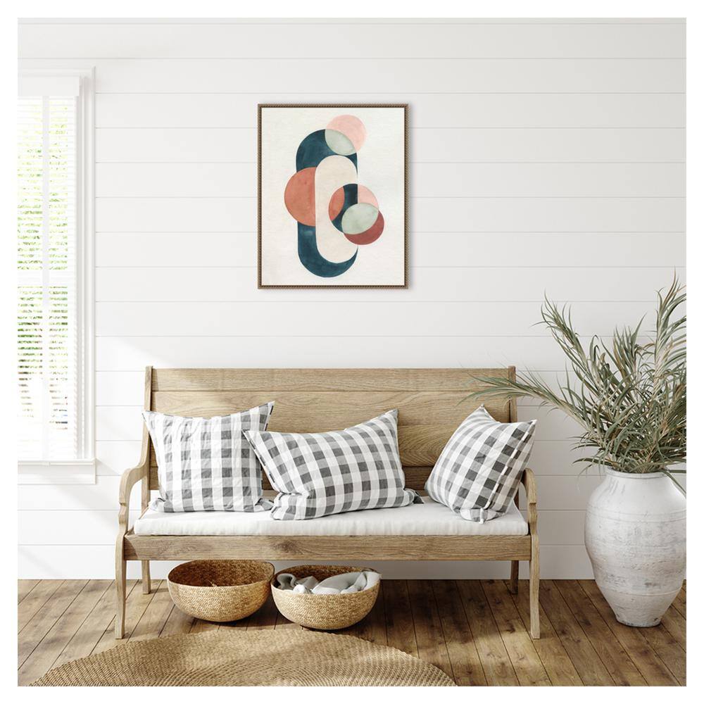 Loops and Bounds II Abstract Canvas Print with Bronze Frame