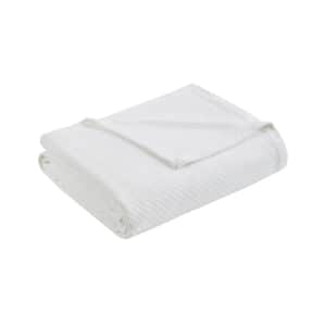 White Liquid Cotton King Blanket