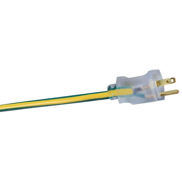 Coleman Cable 100' Green & Yellow 12/3 Outdoor Extension Cord