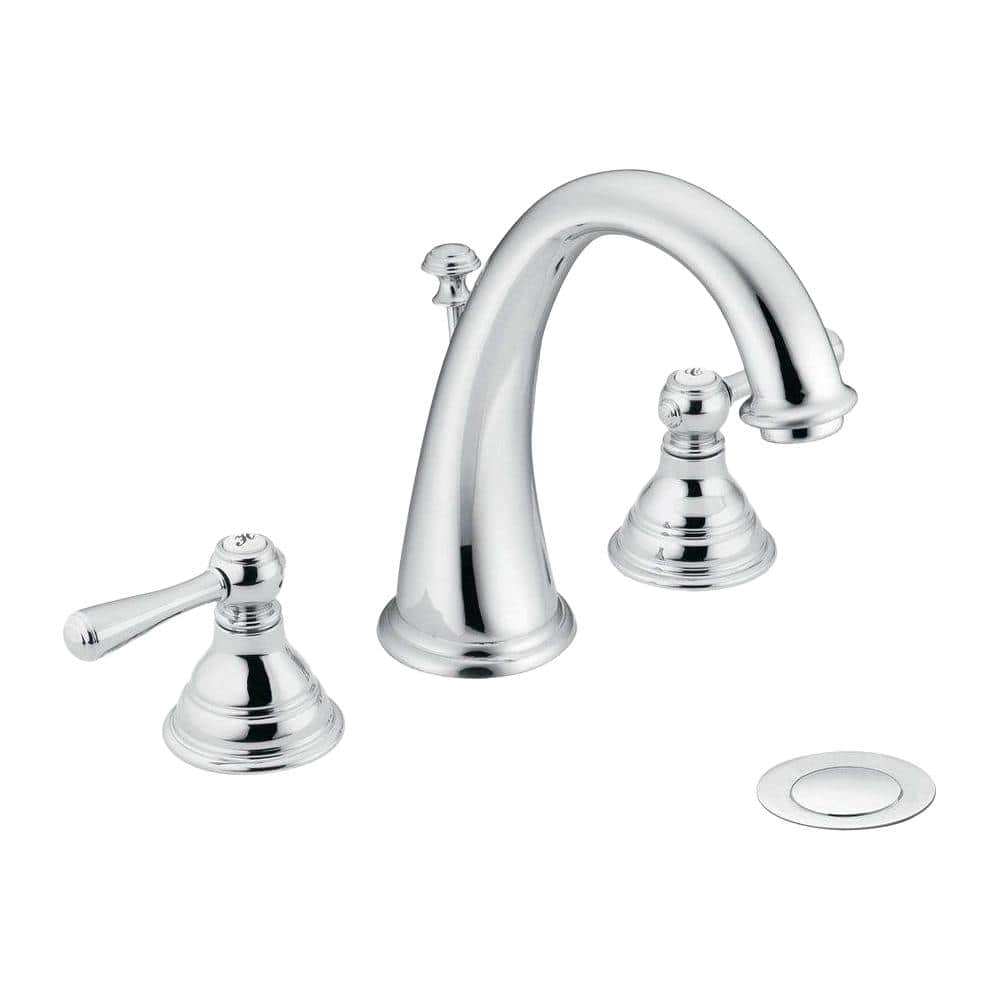 Moen Kingsley 8 In Widespread 2 Handle High Arc Bathroom Faucet Trim Kit In Chrome Valve Not Included T6125 The Home Depot