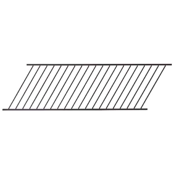 Fe26 40 in. H x 6 ft. W Black Steel Adjustable Stair Panel Railing Kit