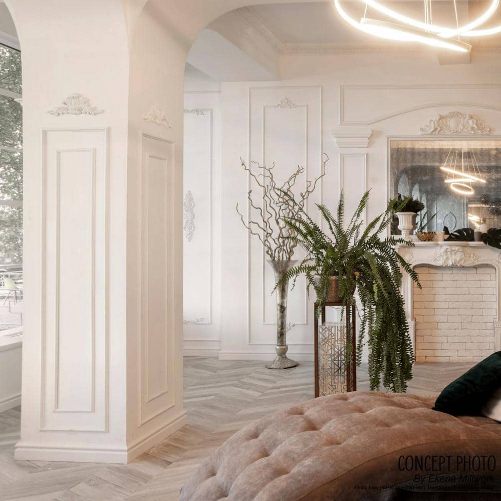 Ashford Smooth White Primed Polyurethane Panel Moulding