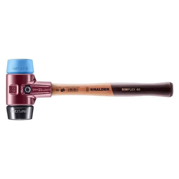 Halder 3.5 lbs. Simplex 60 Mallet with Soft Blue Rubber Non-Marring and Black Rubber Inserts
