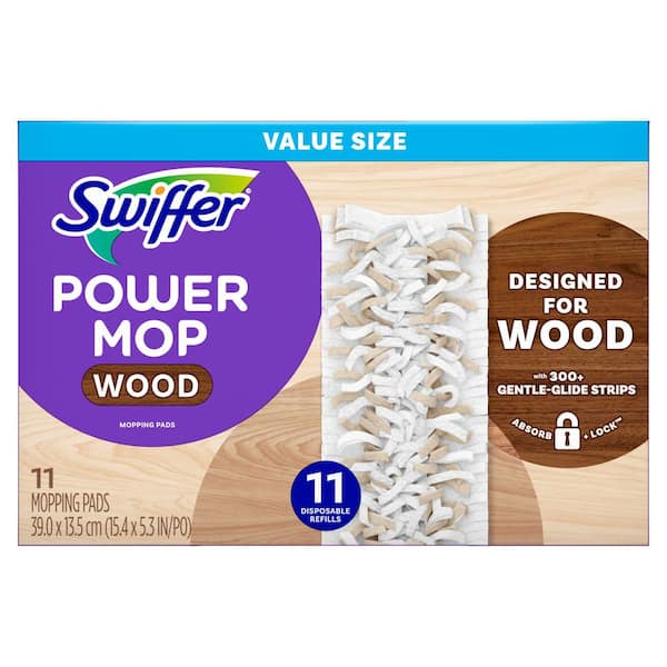 Power Mop Wood Mopping Pad Refills 11-Count)
